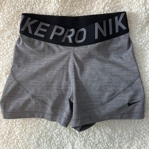 Grey Nike pro spandex shorts Size M